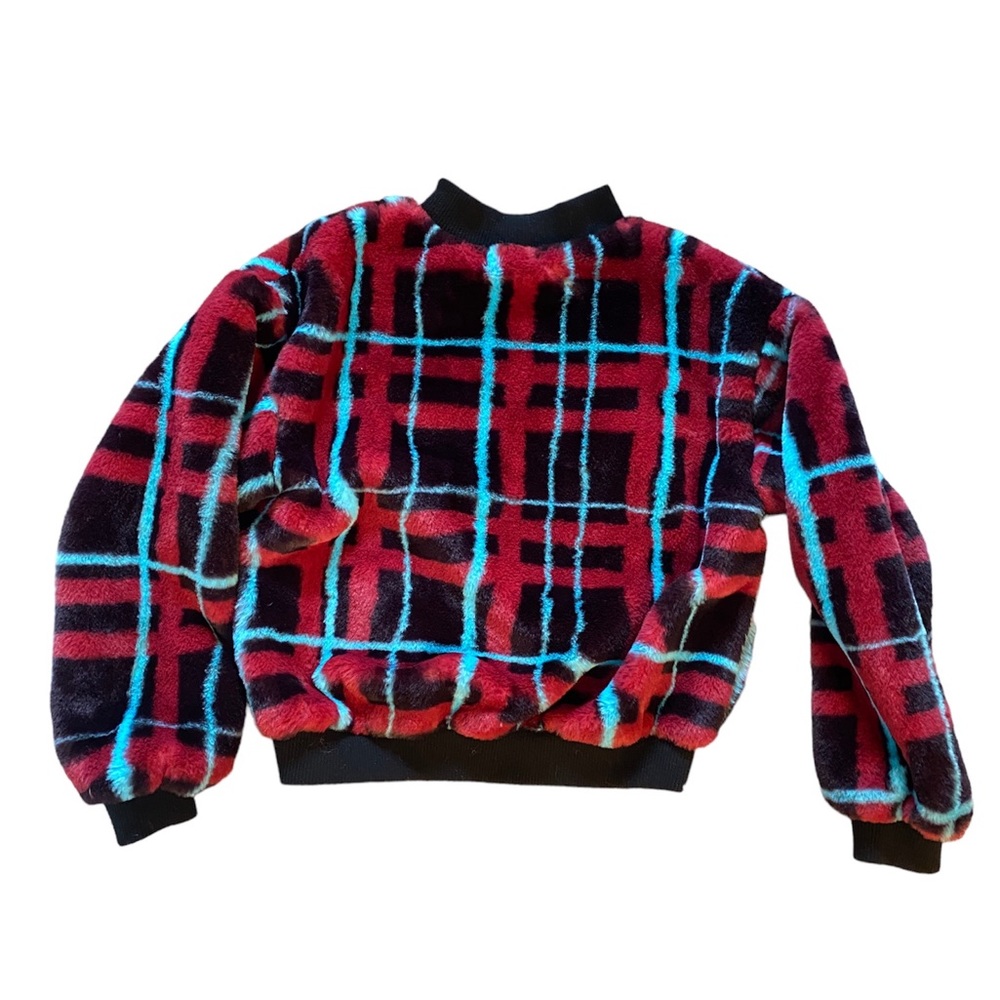 Bershka contrast sweatshirt fuzzy